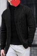 Loom 2024 New European And American Casual Thickened Warm Cable Knit Cardigan Men's Autumn Winter Knitted Sweater_viptrois.com