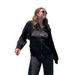 Skull Butterfly Cardigan Hoodie Street Hip Hop Spider Bone Patch Rhinestone Black Zipper Sweatshirt Women Y2K Jacket_viptrois.com