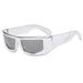 New Electroplated Silver Frame Sunglasses Gold Frame Fashion Cyberpunk Hip Hop Sunglasses Personality_viptrois.com