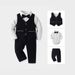 Christmas children's suit Baby Christmas Eve dress snowflake velvet vest long sleeve boy suit three-piece set_viptrois.com