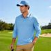 Men's Breathable Quick-Dry Polo Shirt With Jacquard Design, Long Sleeve Loose Fit Casual Golf Shirt For Autumn_viptrois.com