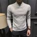 Men's Clothing Light Luxury Jacquard Knitted Autumn And Winter High End Slim Fit Casual Round Neck Long Sleeve Bottoming Shirt_viptrois.com