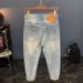 Men's Clothing 2025 New Light Colored Ripped Nine Point Jeans Men's Summer Thin Slim Elastic Loose Harem Trendy Pants_viptrois.com
