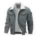 Men's Corduroy Bomber Jacket With Fleece Lining – Oversized Streetwear Winter Coat (Gray/Black/Khaki, Sizes M-8XL) | Heavyweight Urban Essential_viptrois.com