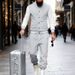 Men's Fleece-Lined Baseball Jacket & Pants Set – Winter Casual Outerwear For Outdoor & Commuting (Black, Navy, Grey, Grey/White Sleeves) – S-Xxxl_viptrois.com
