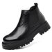 European Warm Series Autumn And Winter Mid-Top Short British Style Men's Velvet Warm Low-Top Martin Boots_viptrois.com