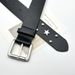 Black Hot Girl Punk Neutral Personality Men And Women Pentagram Alloy Buckle Jeans Belt_viptrois.com