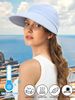 Sun Hats For Womens Wide Brim Visor UV Protection Dual Purpose Hat For Beach Summer Packable Cap_viptrois.com