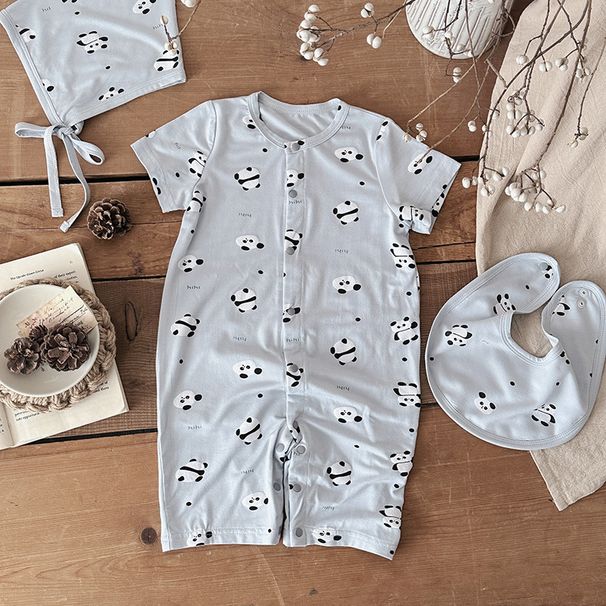 XG Baby Jumpsuit Summer A Thin Modal Short Sleeved Baby Clothes Baby Jumpsuit Romper Climbing Clothes_viptrois.com