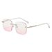 Women's Sunglasses Desire Blush Diamond Frameless Anti Blue Light Flat Glasses For Women Plain Makeup Decoration Street Shooting Glasses_viptrois.com