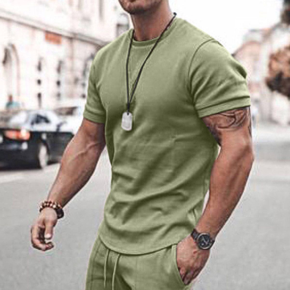 A Best-selling Men's Summer Short-sleeved And Shorts Sportswear And Casual Set_viptrois.com