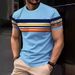 2025 Popular Short-sleeved T-shirt, Suitable For Both Inner And Outer Wear, Loose-fitting With Stripes_viptrois.com