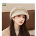 Women's Hats Thickened Plush Edge Octagonal Hat For Women Fashion Solid Color Painter Hat Autumn And Winter Japanese Style High End Newsboy Hat Trend_viptrois.com