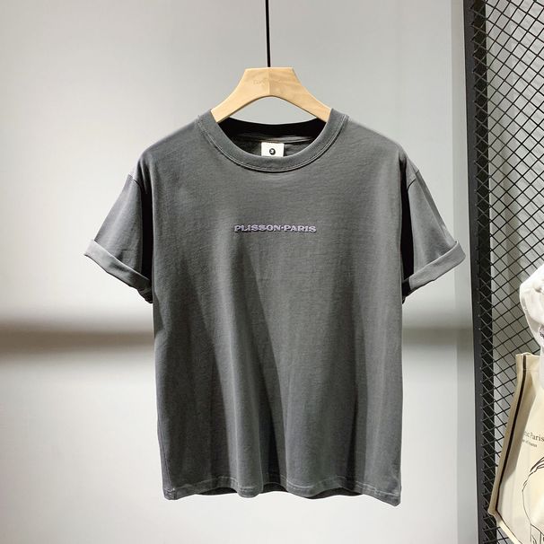 2025 Trend Fashion Printed Short Sleeve T-Shirt Men's Summer Loose Crew Neck Versatile Casual Handsome T-Shirt Top_viptrois.com