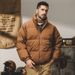 Men's Clothing Short Down Jacket Winter Men's Short Puffer Jacket, High-Loft Duck Down Coat, Warm Winter Oversized Bomber For Teens & Young Adults_viptrois.com