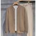 Men's Dual-Zip Cardigan Sweater – Minimalist Knit Jacket With Asymmetric Closure (M-3XL, Grey/Black/Beige/Khaki)_viptrois.com