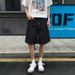 Summer New Denim Raw Color Men's Loose Straight Mid-length Casual Wide-leg Quarter-length Shorts_viptrois.com