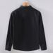 Twill Fabric Color Blocking Adhesive Fabric Artistic Casual Long Sleeved Shirt Men's Lapel Shirt Loose Jacket_viptrois.com