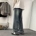 Vintage Starry Sky Pattern Jeans For Men, Spring And Autumn Style, Straight Loose Fit, Trendy American High Street_viptrois.com
