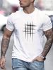 Men's Fashion Short-sleeved T-shirts Summer Slim-fit Pure Cotton Printed T-shirts Trendy Casual Versatile Tops_viptrois.com