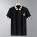 Men's Clothing New Summer Men's Fashion Casual Short Sleeved T Shirt Youth Retro Printed Lapel Ice Silk T Shirt For Men V802_viptrois.com