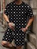 Men's 3D Printed Short Sleeve Shirt And Shorts Set - Casual Comfort Outfit With Bamboo Cotton Blend_viptrois.com