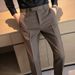 Men's Clothing Style Men's Suit Trousers, Men's Coffee Color, High-End And Handsome Formal Business Suit Trousers, Summer Slim-Fit Drape Trousers_viptrois.com