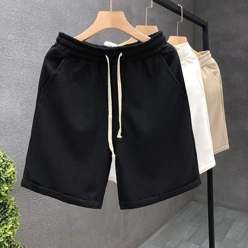 Men's Clothing Summer Five Point Casual Shorts Men's Fashion Handsome Loose Straight Casual White Outer Wear Sweatpants Trend_viptrois.com