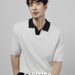 Summer Ice Silk Cooling Men's Polo Short Sleeve Knitwear Casual Versatile Fashion Business T-Shirt Top_viptrois.com