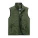 "Men's Utility Vest – Lightweight Nylon Multi-Pocket Photographer Fishing Vest With Stand Collar (8 Colors, M-6XL)"_viptrois.com