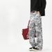 Camouflage Jeans Men's And Women's Autumn Heavy Tide Brand Loose And Old Deconstruction Straight Tooling Trousers_viptrois.com