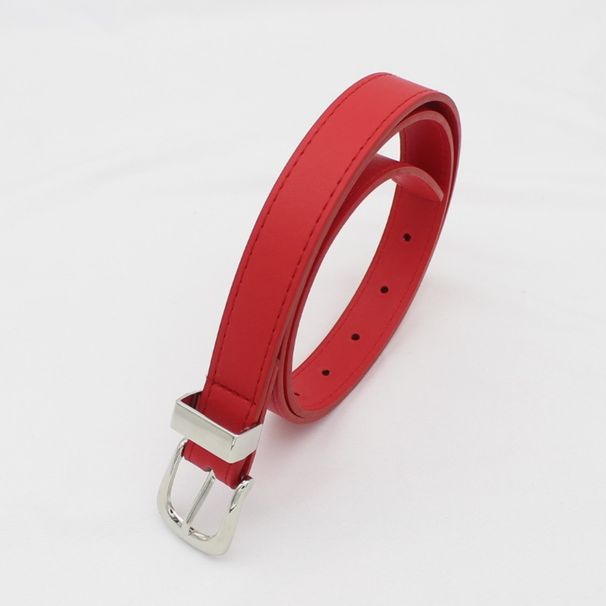 Pin Buckle Belt For Women - Stylish Adjustable Waistband | Multi-Color PU Leather Strap For Jeans & Dresses (1" Width, 6 Colors)_viptrois.com