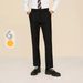 Autumn And Winter Six Dimensional Elastic Business Men's Casual Pants Basic Solid Color Smooth Crisp Simple Straight Leg Protection Men's Pants_viptrois.com
