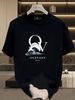 Men's 100% Cotton OV Ocean Wave Print Tee, OCEVANT BALI Light Luxury Casual Round Neck Tropical Vintage Short Sleeve T-shirt_viptrois.com
