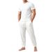Men's Clothing Men's Vertical Striped Ribbed Crew Neck Long Sleeve T-Shirt And Jogger Pants Set Casual Breathable Loose Fitting Two-Piece Outfit_viptrois.com