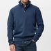 "Men's Half-Zip Stand Collar Sweatshirt – Versatile Casual Pullover, Long Sleeve Crewneck With Stylish Contrast Trim (S-5XL)"_viptrois.com