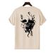 Foreign Trade Cross-border Summer American Trend Fashion Skull Pattern Printed Short Sleeve T-Shirt_viptrois.com