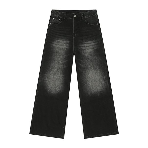 MTLCLOTHES Men's | Autumn New Product Korean Edition Multi Color Distressed White Wide Straight Leg Jeans Trend_viptrois.com