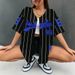 Men's 3D Digital Print Baseball Jacket Short Sleeved Cardigan European American Street Style Casual Sports Jersey_viptrois.com