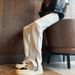 Gray Fitness Zipper Men Spring Casual Straight Pants Sports Sweatpant_viptrois.com