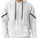 Premium Men's Jacquard Hooded Sweatshirt - Lightweight, Comfortable & Stylish Pullover For Autumn (White, Navy, Black, Gray, Khaki)_viptrois.com