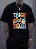 Halloween Trick Or Teach Pumpkin Ghost Teacher Men Women T-Shirt Fashion Graphic Designer Clothes Comfortable Women Streetwear Top For Everyday Wear Summer Breathable Versatile Slightly Unisex Soft Print Round Neck Short Sleeve Casual Female_viptrois.com