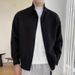 Men's British-Style Knit Jacket - Zip-Up Stand Collar Sweater (Black/Mustard/Green, M-XXXL)_viptrois.com