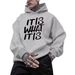 Men's Clothing Letter Print Hoodie, Casual Sports Sweatshirt, Long Sleeved Autumn And Winter Fashion Street Style Versatile Top_viptrois.com