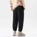 Men's Clothing Spring And Summer Pants Ice Silk Trousers Casual Pants Loose Straight Pants Handsome Nine Point Sports Pants_viptrois.com
