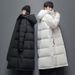 Premium Unisex Winter Coat - Slim-Fit Korean Style Puffer Jacket With Stand Collar, Thickened Polyester Warm Coat For Men & Women_viptrois.com