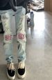 Men's Distressed Patchwork Jeans – Slim Fit Stretch Denim (Streetwear, Casual, Ripped & Embroidered, S-3XL)_viptrois.com