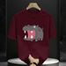 Loose Short-sleeved New Pure Cotton Casual Fashion Men's Clothing 2025 Summer Personalized Creative Printing Crew Neck T-shirt_viptrois.com