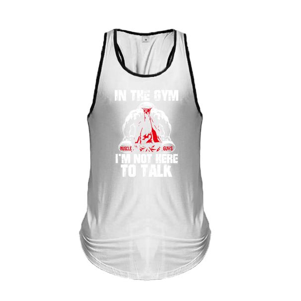 Men's Fitness Vest Summer Cotton Stretch Top American I-shaped Back Bodybuilding Training Clothes T-shirt Bottoming Shirt_viptrois.com