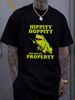 Hippity Hoppity Get Off My Property Funny Frog Meme Unisex T-shirt Casual Streetwear Designer Clothes Versatile Slightly Breathable Stretched_viptrois.com